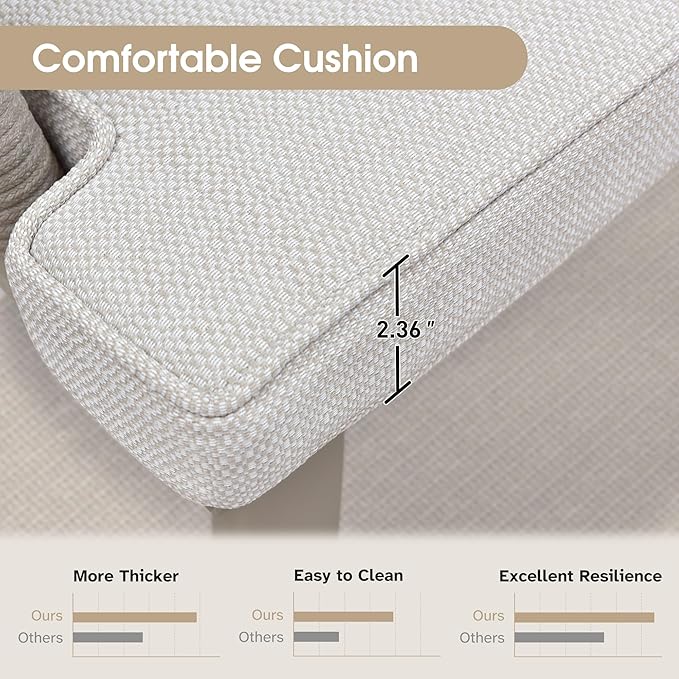 PURPLE LEAF 11 Pieces Patio Dining Table Set Wicker Outdoor Furniture Rectangular Table and Chairs Set for Garden Deck Aluminum Frame Backyard Kitchen Set, Cushions and Pillows Included Champagne