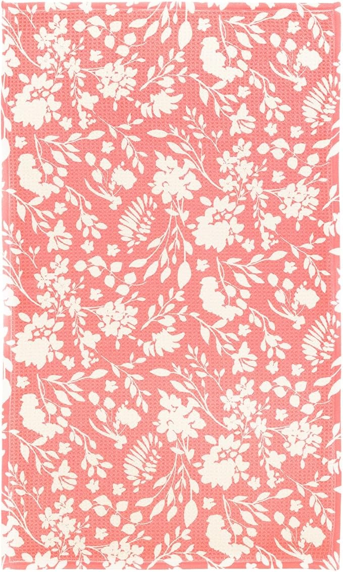 Modern Style Premium Kitchen Tea Towel Super Absorbent Fast Drying Microfiber Whimsical Blooms
