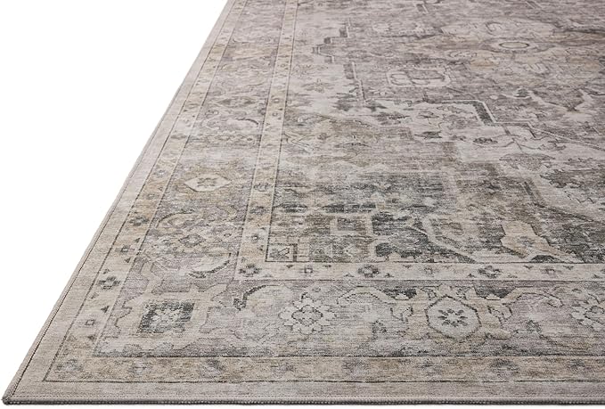 Loloi Amber Lewis Josie Collection JOS-03 Silver Natural 6'-0" x 9'-0" .13" Area Rug
