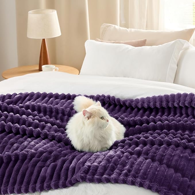 Bedsure GentleSoft Purple Full Blanket for Bed - Cozy Soft Blankets for Women, Cute Large Throws for Girls, 84x90 Inches