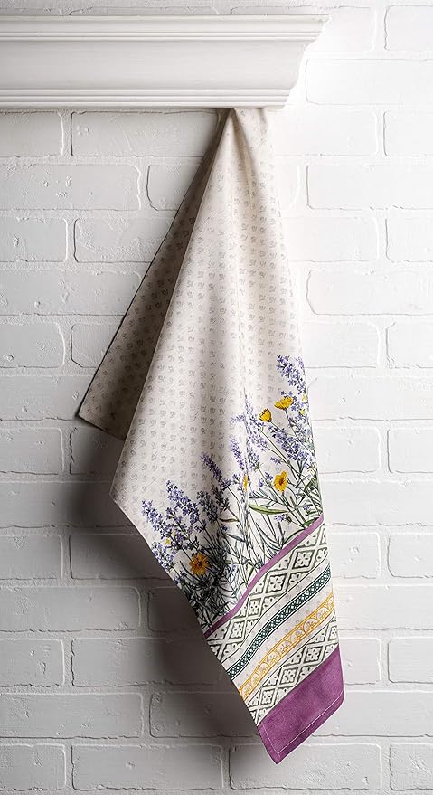 Maison d'Hermine Dish Towels 100% Cotton Absorbent Fanny Lavender Set of 3 Spring Summer