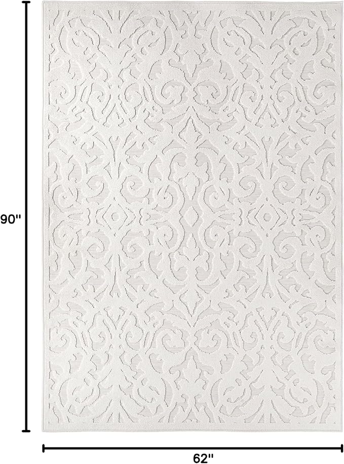 My Texas House Lady Bird Area Rug 5.2x7.6 Indoor Outdoor, Natural