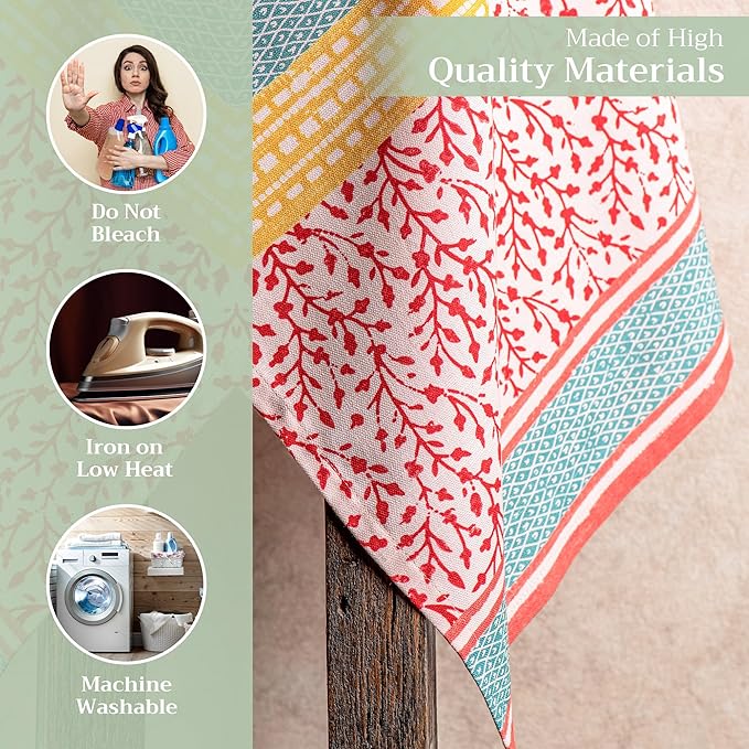 Maison d'Hermine Dish Towels 100% Cotton Absorbent Marquise Set of 3 Spring Summer