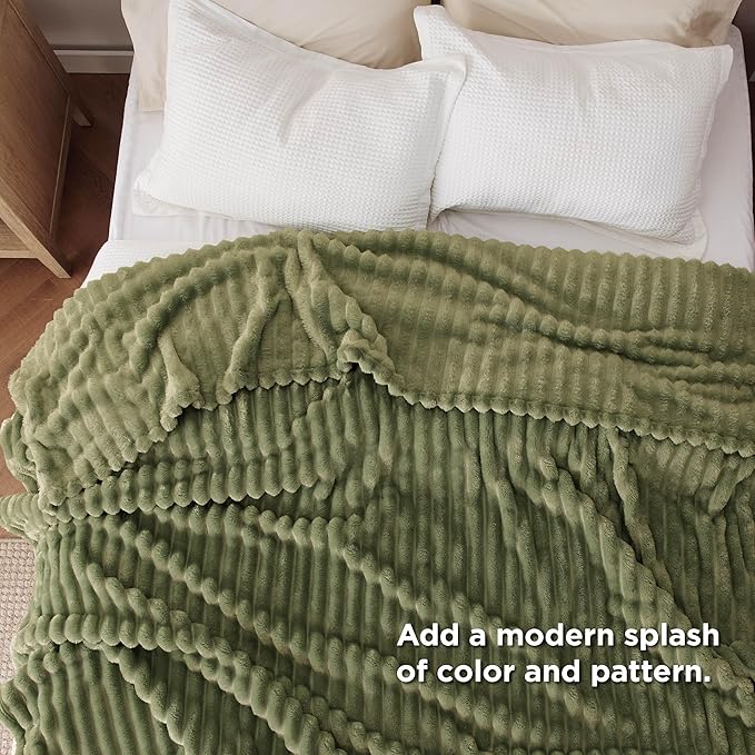Bedsure GentleSoft Cypress Fleece Queen Blanket for - Cozy Soft Blankets for Women, Cute Small Throws for Girls, 90x90 Inches
