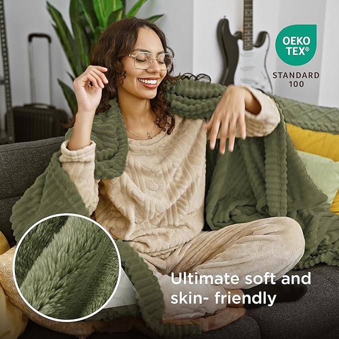 Bedsure GentleSoft Cypress Fleece Twin Blanket for - Cozy Soft Blankets for Women, Cute Small Throws for Girls, 60x80 Inches