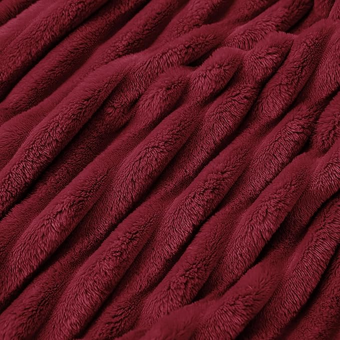 Bedsure GentleSoft Deep Red Full Blanket for Bed - Cozy Soft Blankets for Women, Cute Large Throws for Girls, 84x90 Inches
