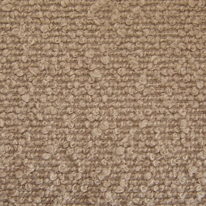 Christopher Knight Home Nettie Modern Accent Chair for Living Room, Boucle Fabric Single Lounge Sofa Chair with Wooden Frame, Comfy Reading Chair for Bedroom, Lounge Armchair with Cushion, Dark Beige