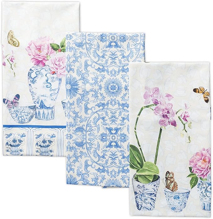 Maison d'Hermine Dish Towels 100% Cotton Absorbent Canton Set of 3