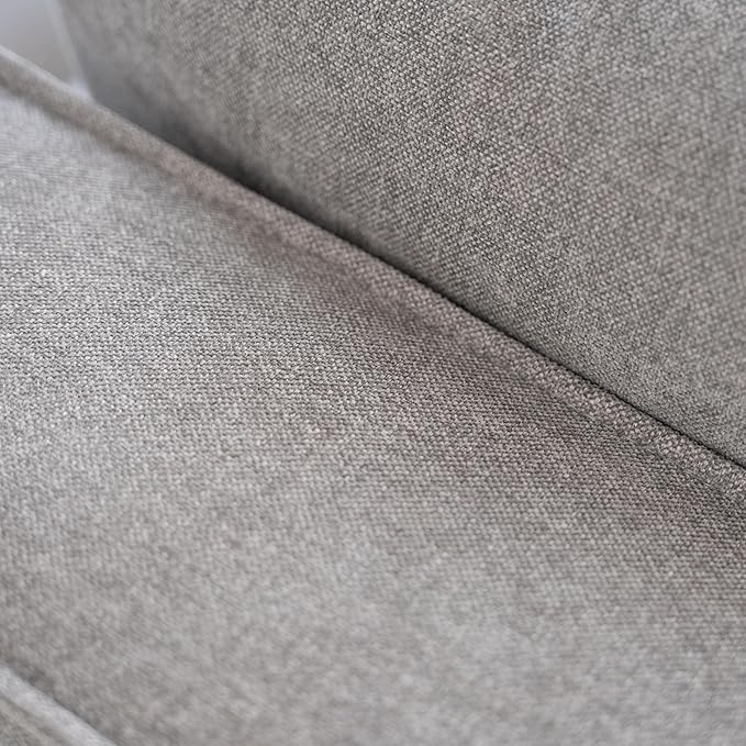 Acanva Luxury Modular Sectional Couch with Moveable Ottoman and Chaise, Modern Minimalist Style Sofa for Living Room, Apartments, U-Shape, Chenille Grey
