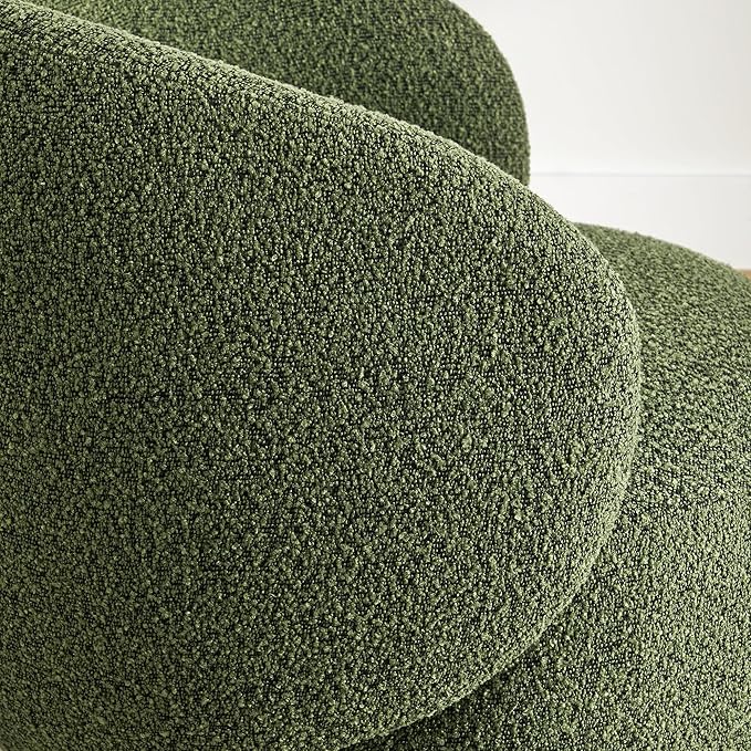 Swivel Accent Chair Round Barrel Armchair Upholstered Performance Fabric for Living Room Bedroom Reading Waitingroom,2 PCS,Moss Green
