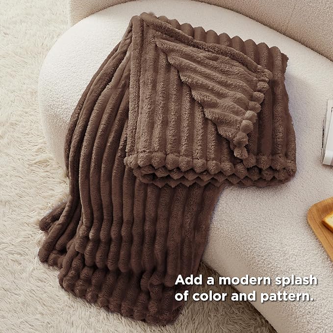 Bedsure GentleSoft Fondue Fudge Twin XL Blanket for Bed - Cozy Soft Blankets for Women, Cute Small Fleece Throws for Girls, Birthday Gifts for Women Day Decor Gifts for Mom, 66x90 Inches