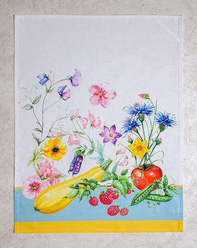 Maison d'Hermine Dish Towels 100% Cotton Absorbent Giverny Set of 3 Spring Summer