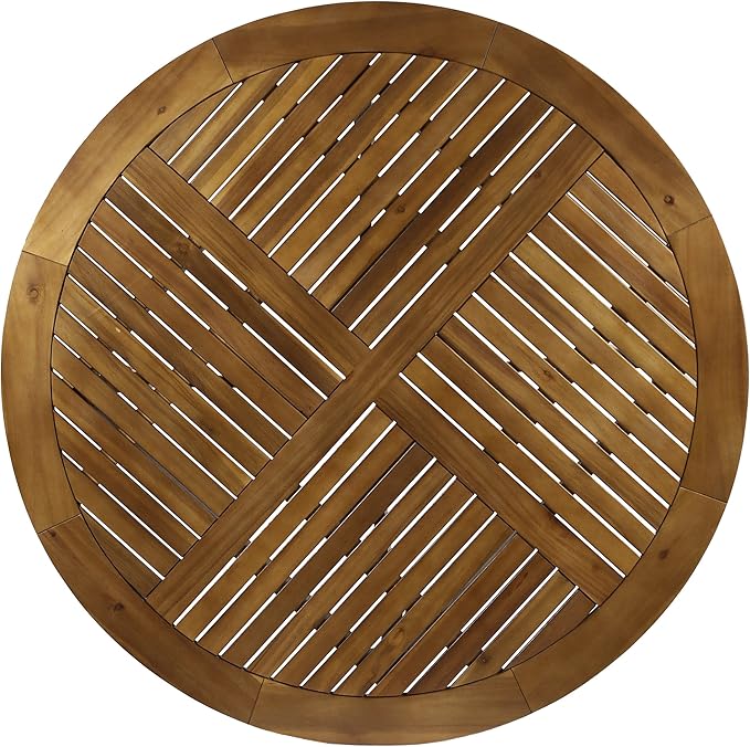 Christopher Knight Home Adn Outdoor 47" Round Acacia Wood Dining Table, Teak