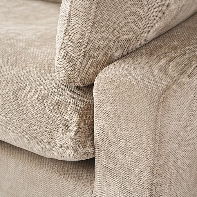 Cloud Couch Modular Sectional Sofa,119.2" 3Seater Wide Couch,Down Filled Convertible Living Room Set, Covers Washable&Replaceable,Khaki