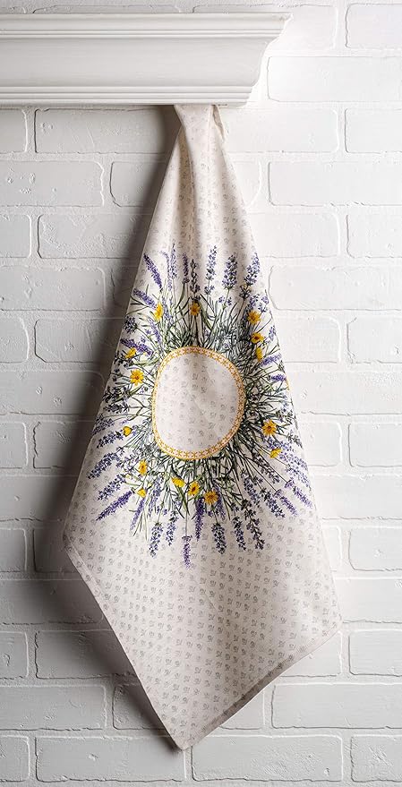 Maison d'Hermine Dish Towels 100% Cotton Absorbent Fanny Lavender Set of 3 Spring Summer