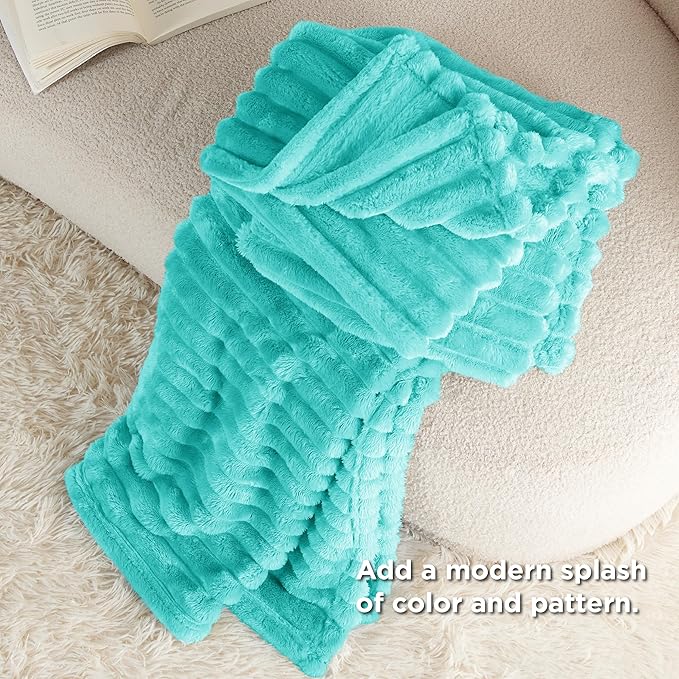 Bedsure GentleSoft Blue Twin XL Blanket for Bed - Cozy Soft Blankets for Women, Cute Small Fleece Throws for Girls, Birthday Gifts for Women Decor Gifts for Mom, Blue Fog, 66x90 Inches