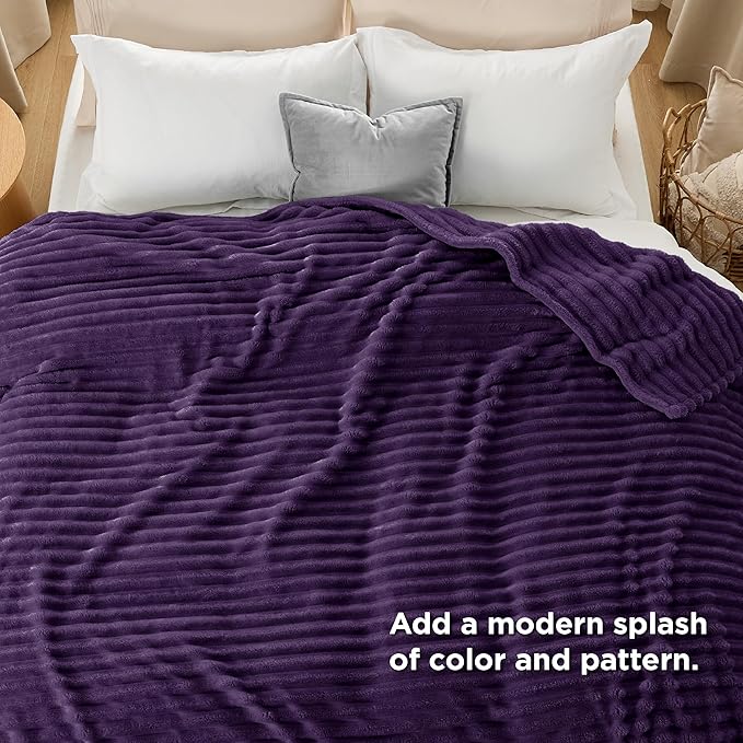 Bedsure GentleSoft Purple Full Blanket for Bed - Cozy Soft Blankets for Women, Cute Large Throws for Girls, 84x90 Inches