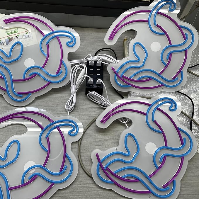 Snake on Moon Neon Sign, Animal Neon Sign, Neon sign Art Bedroom, Snake wall decor, Python Signs For Bedroom Beer Bar Neon Light Sign Hotel Party Club Office Art Lights for Kid Bedroom Man Cave Bar-Purple