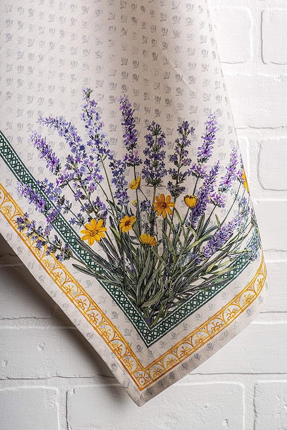 Maison d'Hermine Dish Towels 100% Cotton Absorbent Fanny Lavender Set of 3 Spring Summer