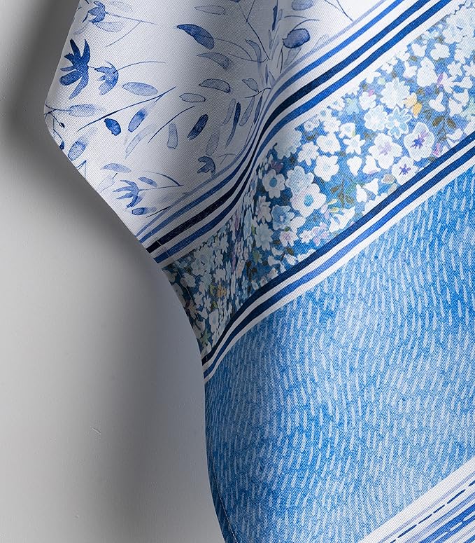 Maison d'Hermine Cotton Kitchen Towels Absorbent Summer Blues Set of 3 Spring Summer