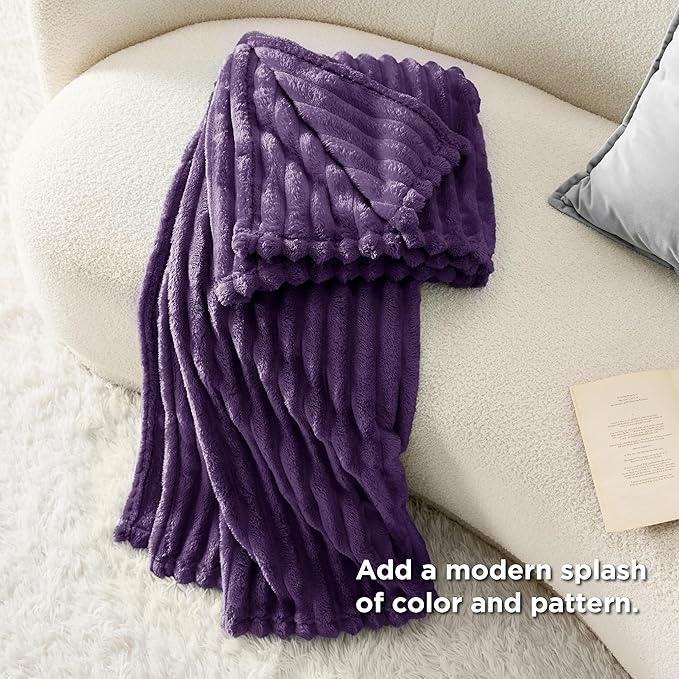 Bedsure GentleSoft Purple Fleece Blanket for - Cozy Soft Blankets for Women, Cute Small Throws for Girls, 50x60 Inches