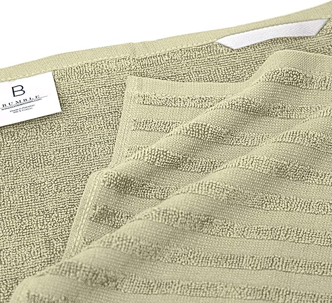 Premium Kitchen Towels 6 Pack Large Cotton Flat Terry Absorbent Tea Towels with Hanging Loop Sage Green 20x28