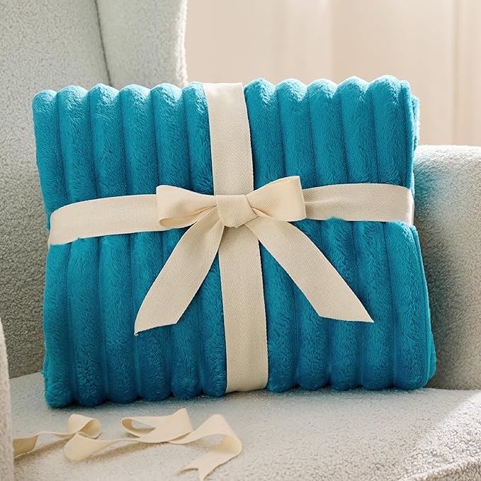 Bedsure GentleSoft Teal Fleece Blanket for - Cozy Soft Blankets for Women, Cute Small Throws for Girls, 50x60 Inches