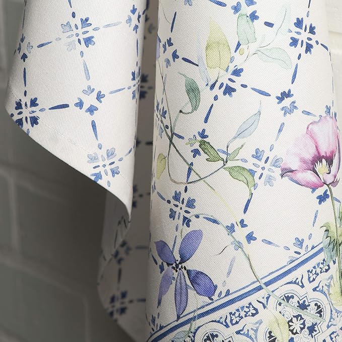 Maison d'Hermine Dish Towels 100% Cotton Absorbent Faience Set of 3 Spring Summer