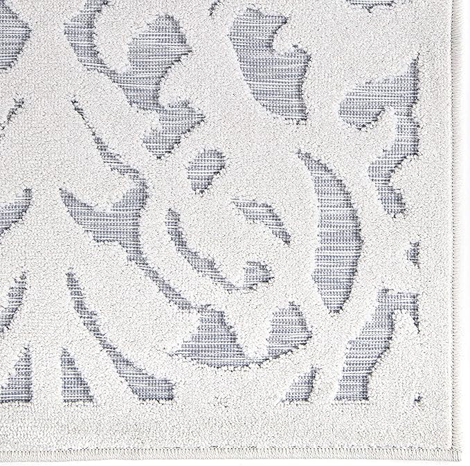 My Texas House Lady Bird Area Rug 7.9x10.10 Indoor Outdoor, Natural Harbor Blue