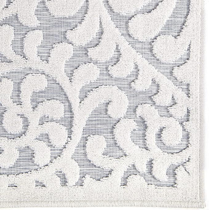 My Texas House Bluebonnets Area Rug 7.9x10.10 Indoor Outdoor, Natural Blue