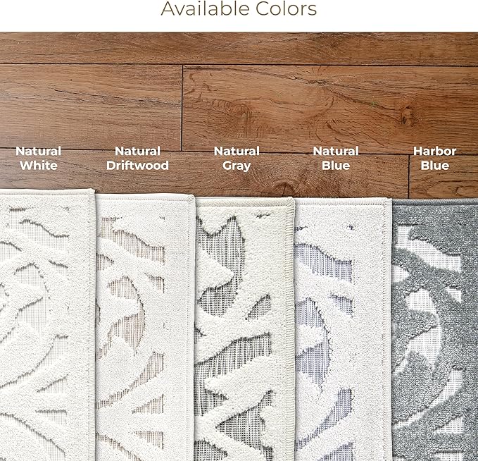 My Texas House Lady Bird Area Rug 7.9x10.10 Indoor Outdoor, Harbor Blue