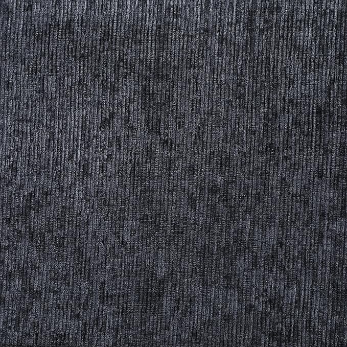 Sectional Sofa L Shaped Chenille Upholstered 7 Seat Sofa, Dark Gray