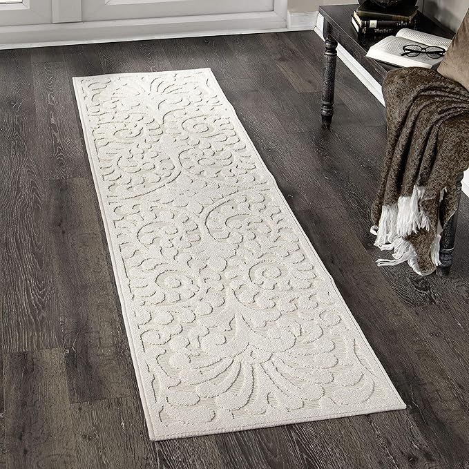 My Texas House Bluebonnets Runner Rug 1.11x7.6 Indoor Outdoor, Natural