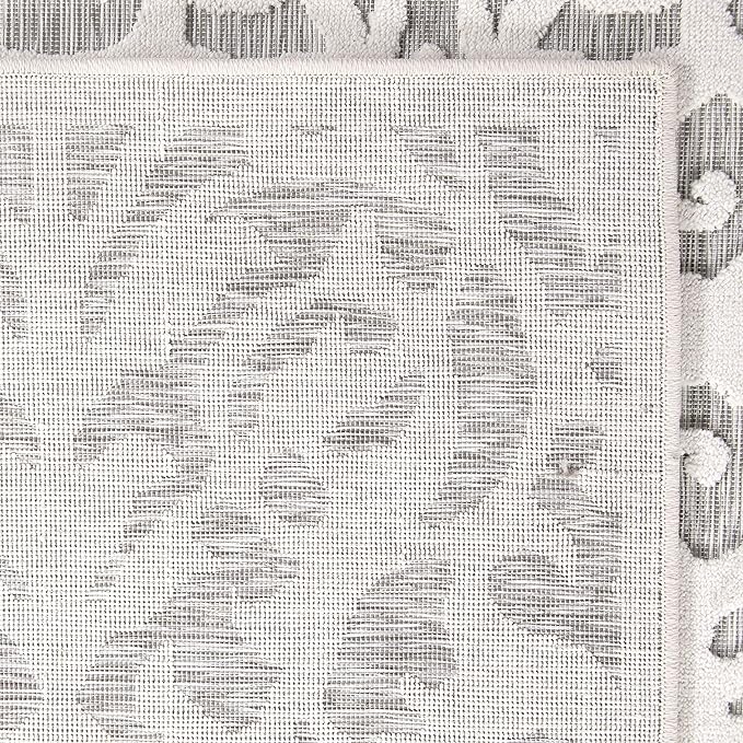My Texas House Lady Bird Area Rug 1.11x9.6 Vintage Traditional, Natural Grey