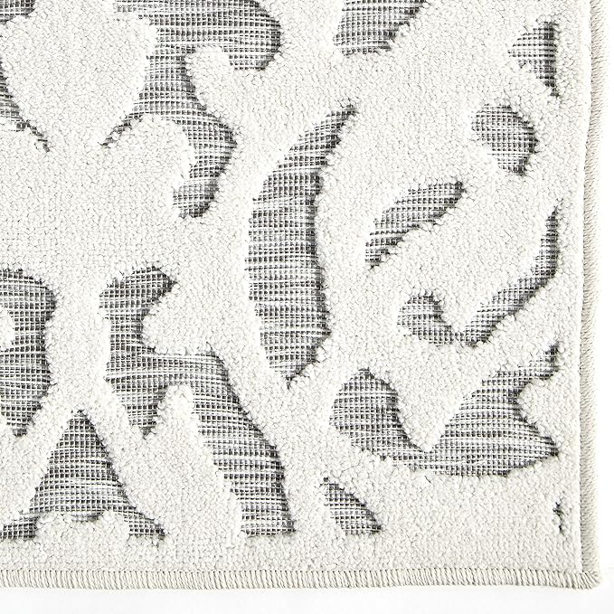 My Texas House Lady Bird Area Rug 6.6x9.6 Indoor Outdoor, Natural Grey