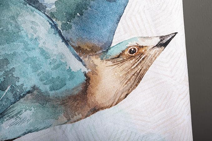 Maison d'Hermine Dish Towels 100% Cotton Absorbent Kitchen Towels Flying Birds Spring Summer Set of 3