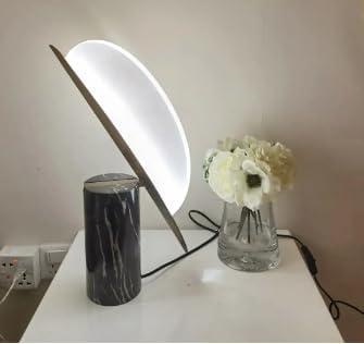 Sherlock Butterfly Rechargeable Table Lamp with Marble Base | Living Room Lamp with Acrylic Artistic Design | Cordless Dimmable Led Warm White Light | Nightstand Accent Lighting