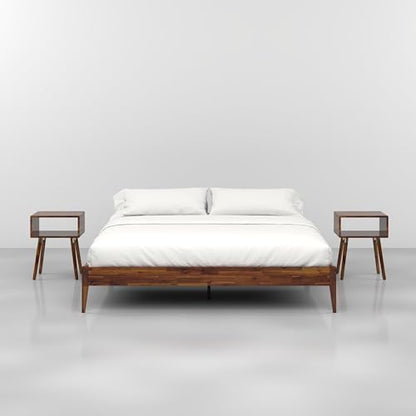 Dinkee Basic Bed Frame Without headboard - Dark Chocolate - King