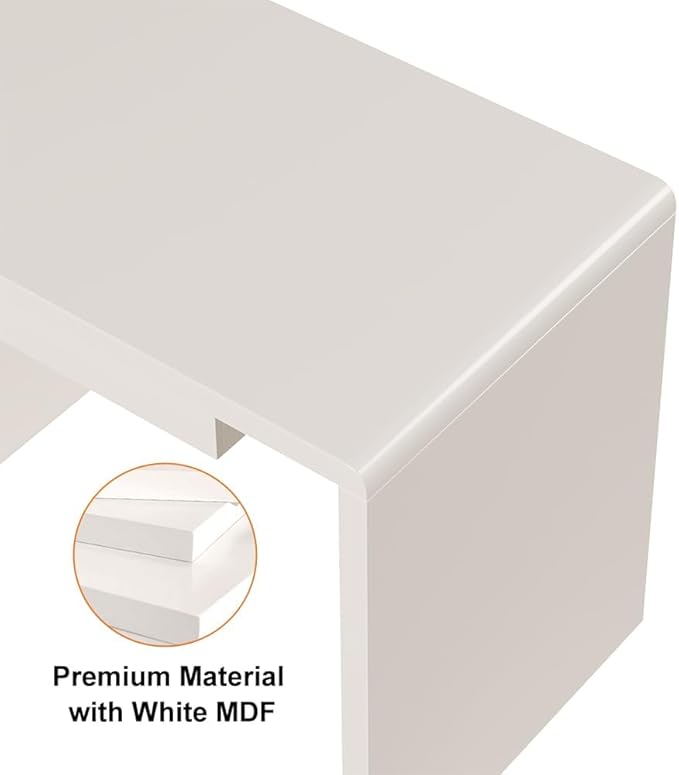 homary 94.5'' White Double Workstation Desk for 2, Large Home Office Computer Desk with 4 Drawers & 1 Cabinet, Executive Modern White Desk for Shared Workspace