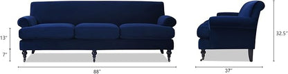Jennifer Taylor Home Alana Lawson Sofa, Navy Blue