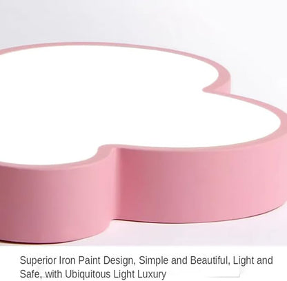 Modern Kids Room Ceiling Light,Close to Ceiling Light Fixtures with Remote Led Ceiling Lamp,Ceiling Lighting Fixture for Kids Bedroom/Kindergarten/Hallway/Balcony (Pink, 19in)