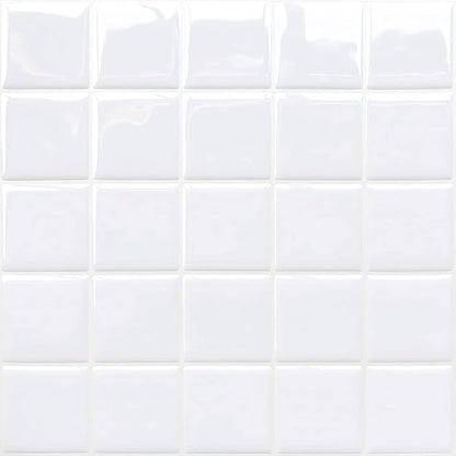 Alwayspon 10 Sheets 10" x10'' White 3D Vinyl Backsplash Tiles, Self-Adhesive Peel and Stick Wall Tile Stickers Stick on Subway Tiles for Kitchen Bathroom Wall