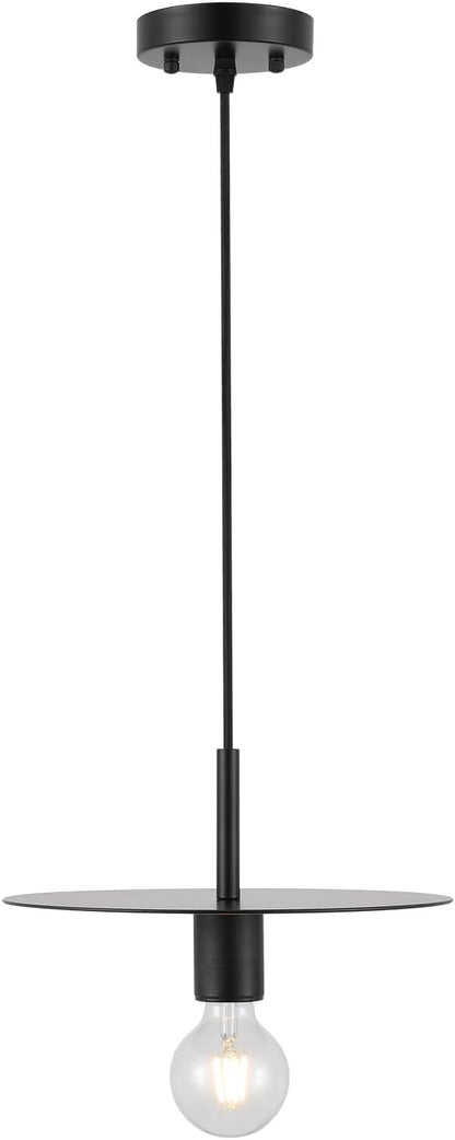 Modern Pendant Lighting Black Farmhouse Pendant Light with 11.81" Dome Industrial Mid Century Knurled Texture Hanging Lamp Ceiling Light Fixture Kitchen Island Dinning Room Bedroom