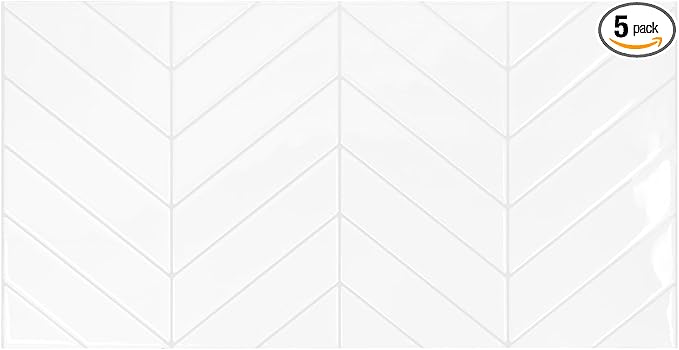 Smart Tiles Peel and Stick Backsplash - X-Large 5 Sheets of 22.56'' x 11.58'' - 3D Adhesive Peel and Stick Tile Backsplash for Kitchen, Bathroom, Wall Tile