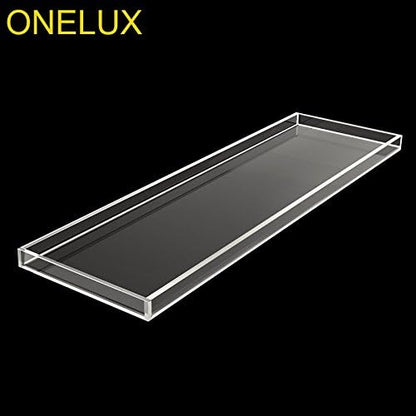 ONELUX Durable Clear Acrylic Towel Tray,Lucite Bath Tray Caddy