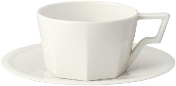 KINTO 28885 OCT Cup & Saucer, 10.1 fl oz (300 ml), White, Microwave and Dishwasher Safe