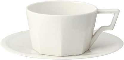 KINTO 28885 OCT Cup & Saucer, 10.1 fl oz (300 ml), White, Microwave and Dishwasher Safe