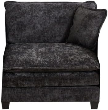 SoarFlash Chenille Sectional Middle Position Sofa, Black