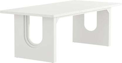 Tribesigns Modern Executive Desk, 70.9" Large Office Computer Desk, Conference Table Meeting Room Table, Simple White Workstation Business Furniture for Home Office