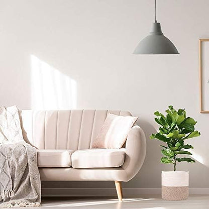 Planter Baskets for Indoor 11" Planters Cotton Rope Flower Plant Pots Cover,Woven Storage Baskets for Crafts, Organization Modern Home Decor 11"x11"Khaki